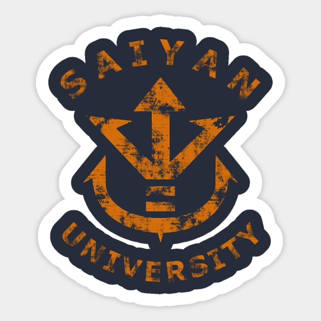 Saiyan University (gold) Sticker by karlangas